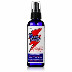 Vasocaine Tattoo Numbing Spray 4oz – Fast-Acting Lidocaine Topical Anesthetic for Pain-Free Tattoo Sessions Tattoo Spray