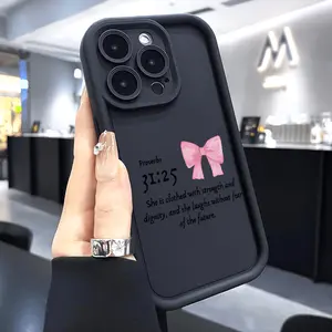 Compatible with iPhone 16 15 Pro Max Plus 14 13 12 11 X XR Writing style Rugged Durable shockproof Anti-Scratch soft Silicone case