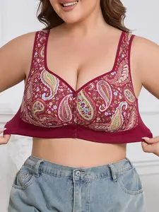 Plus Size Seamless Wireless Bra - Invisible Smoothing Bralette, Ultra-Soft Cloud Comfort Bra for 1XL-7XL