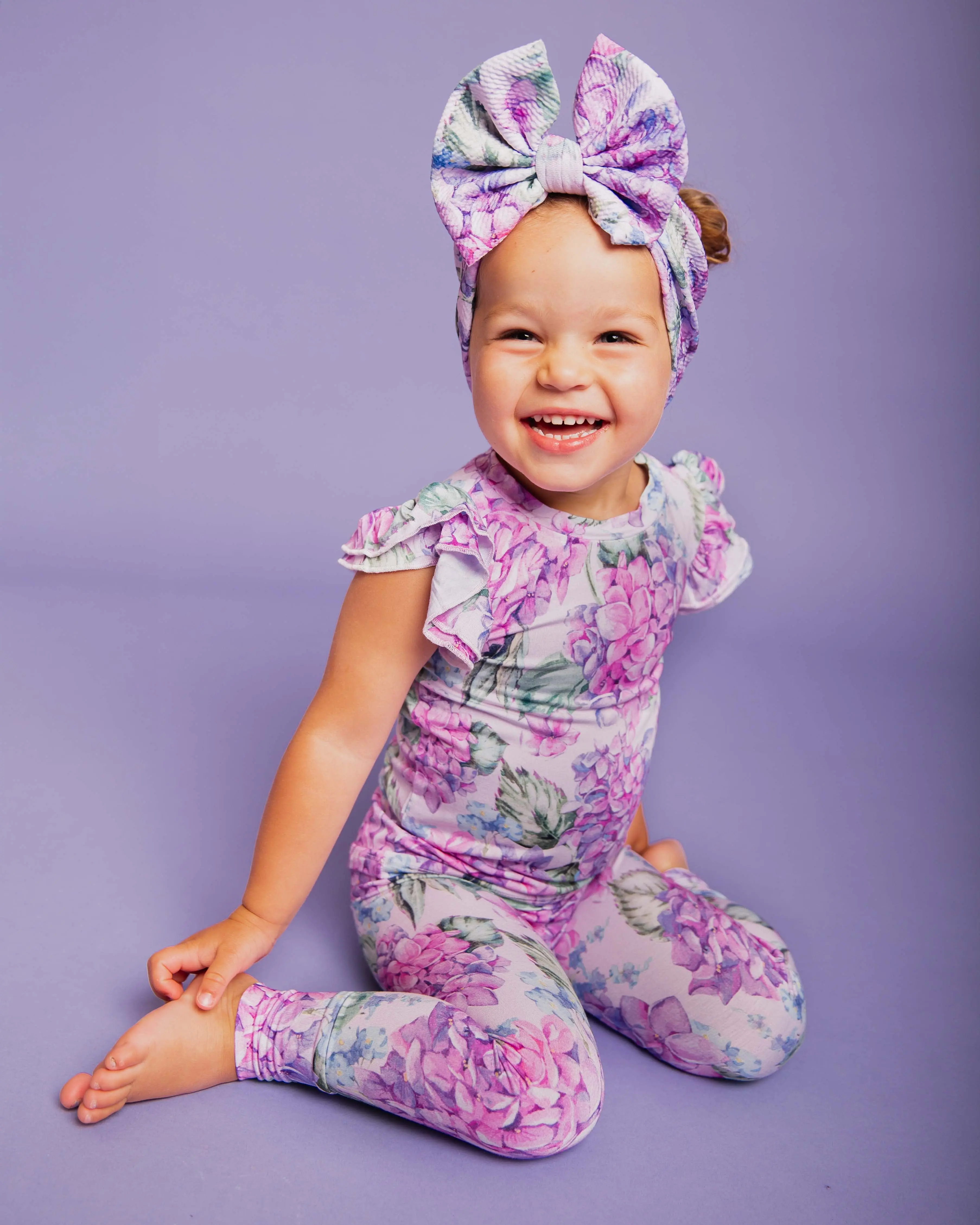 You Had Me At Hydrangea Two-Piece Pajama Set - Cap Sleeves