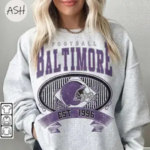 Vintage 90s Baltimore Football SweatShirt, Baltimore Football Crewneck, Hoodie Baltimore Football Shirt, Sweater, #RRavennn merch, Fan Sport Gear