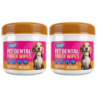 2 Pack - Dental Wipes (Peanut Butter Scented)