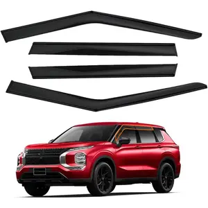 Tape-On Window Visors Rain Guards FIT 2022–2023 Mitsubishi Outlander – 4PCS Vent Deflectors, Acrylic, UV-Resistant, Easy 3M Installation