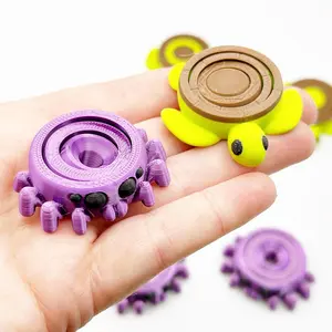 Fidget Spinner Adult Fidget Toys Stim Toy Hand Spinner Ring 3d Printed Animals Fidgets Desk Pet Turtle Spider Gyroscope Occupational Therapy