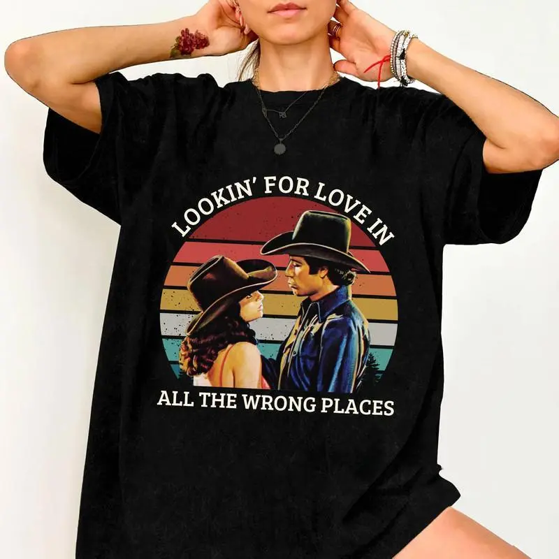 Urban Cowboy Lookin For Live In All The Wrong Places Movie Shirt, Urban Cowboy Unisex T shirt, Retro Movie Shirt