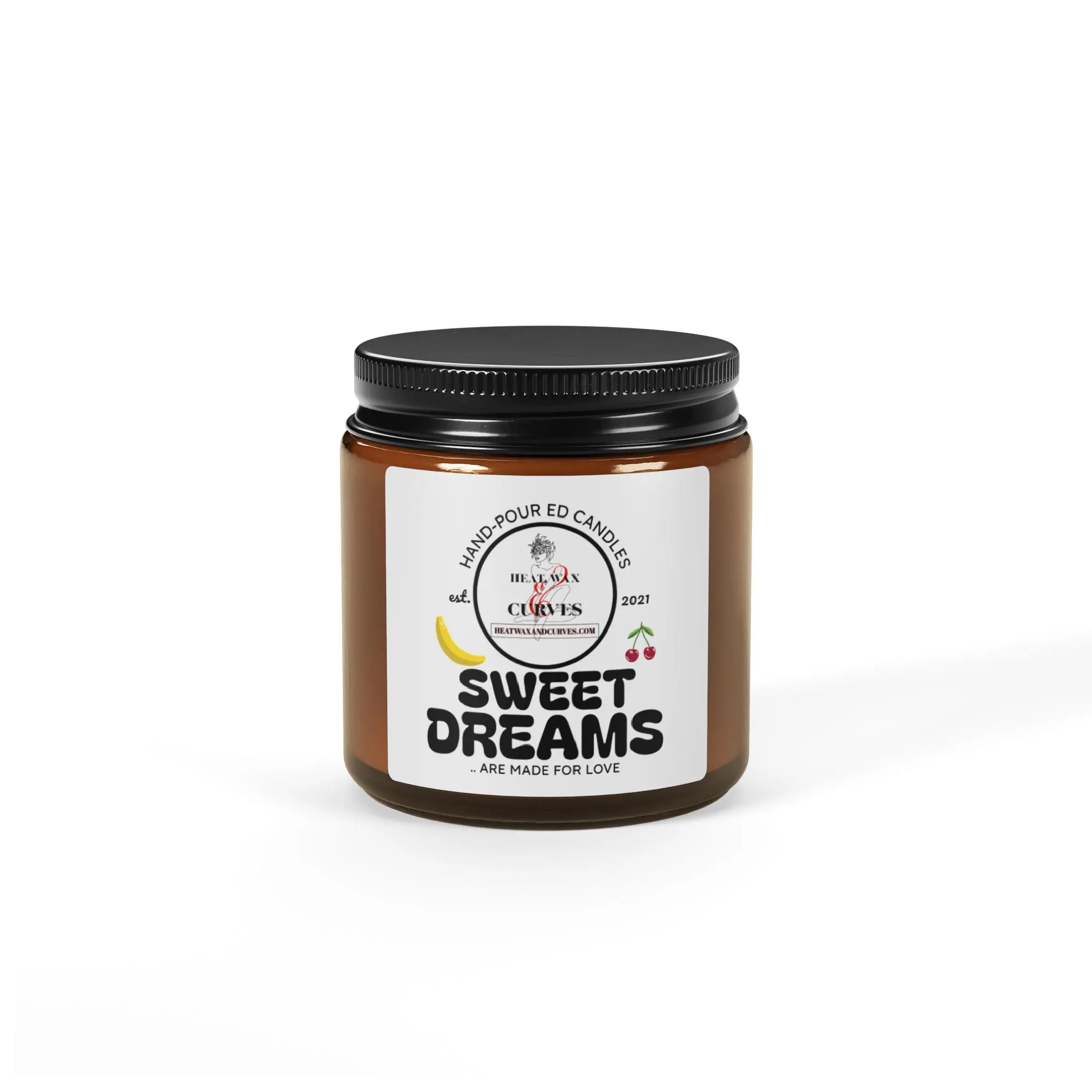 Sweet Dreams Scented Soy Candle - Hand-Poured Amber Jar, Cozy Aromatherapy for Relaxation & Sleep