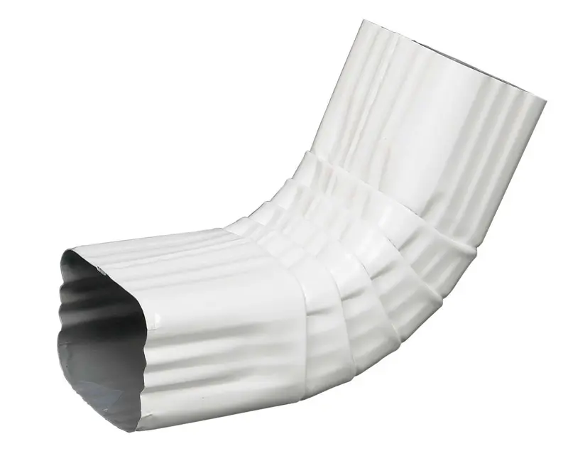 Amerimax 58081 Front Aluminum Gutter Elbow - 3x3x2 in., 3" W, White, Rainwater Diversion, All Seasons Home Improvement Plumbing Pipe Fitting