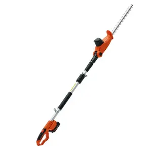 【fathersdaygift】VEVOR 20V Cordless Hedge Trimmer, 18 inch Double-edged Steel Blade, Pole Hedge Trimmer Kit 20V Battery, Fast Charger Included, 74"-94" Telescoping Design for High Branches, Garden, Portable