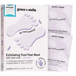Award-Winning Foot Peeling Mask – Exfoliating & Moisturizing Mask For Dry, Cracked Feet by grace & stella
