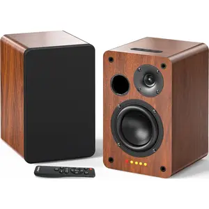 Bookshelf Speakers, 40W X 2  TV Speakers with 4 Inch Woofer, Turntable Speakers with Optical/AUX Input/Subwoofer Line Out for PC and TVs