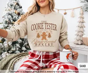 Cookie Baker Sweatshirt, Cookie Tester Sweater, Gingerbread Bakery, Gingerbread Shirt, Couple Christmas Sweatshirt, Trendy Christmas Sweater