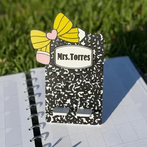 Personalized Composition Notebook Phone Stand Mrs Torres Custom Teacher Phone Holder Cute Desk Decor