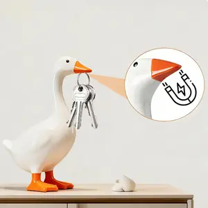 Magnetic Goose Key Holder | Cute Animal Key Hanger for Home Decor | Fun Magnetic Key Rack for Entryway, Desk, Office | Novelty Key Organizer Gift for Pet Lovers #KeyHolder #HomeDecor