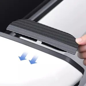 2Pcs Universal Car Rearview Mirror Rain Eyebrow Carbon Fiber Pattern Shield Cover Anti Splash Accessories