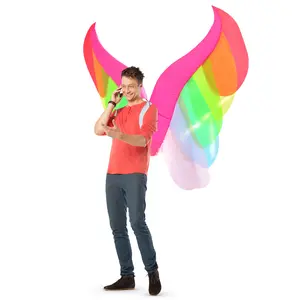 Inflatable Wings Costume Blow Up Wing Suit Fancy Limb Dress for Halloween Cosplay Party Christmas