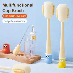 All-in-One 5-in-1 Bottle & Straw Cleaning Brush – Deep Cleaning Tool for Cups, Lids & Narrow Spaces