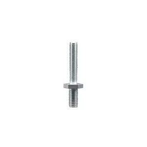 Zinc Plated Metric Threaded Stem for 3/8 Inch Light Duty Bolt Hole Casters - 8mm Diameter - 1.25 TPI x 1-1/2 Inch Length - Service Caster Brand
