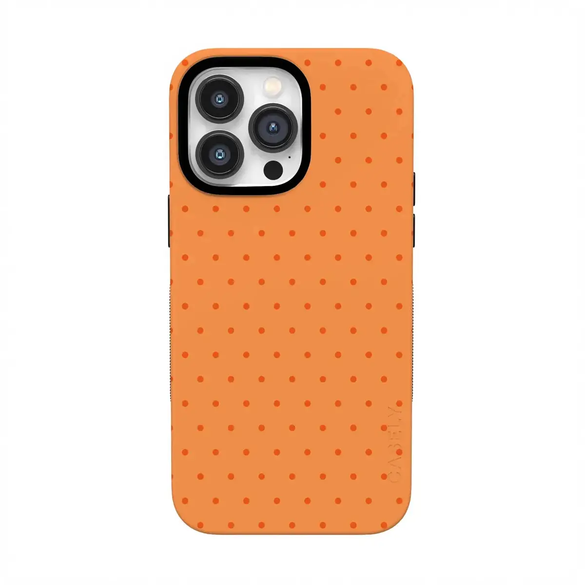 Casely iPhone 13 Pro Case | On the Dot | Orange Polka Dot | Bold Protective Design | Compatible with MagSafe