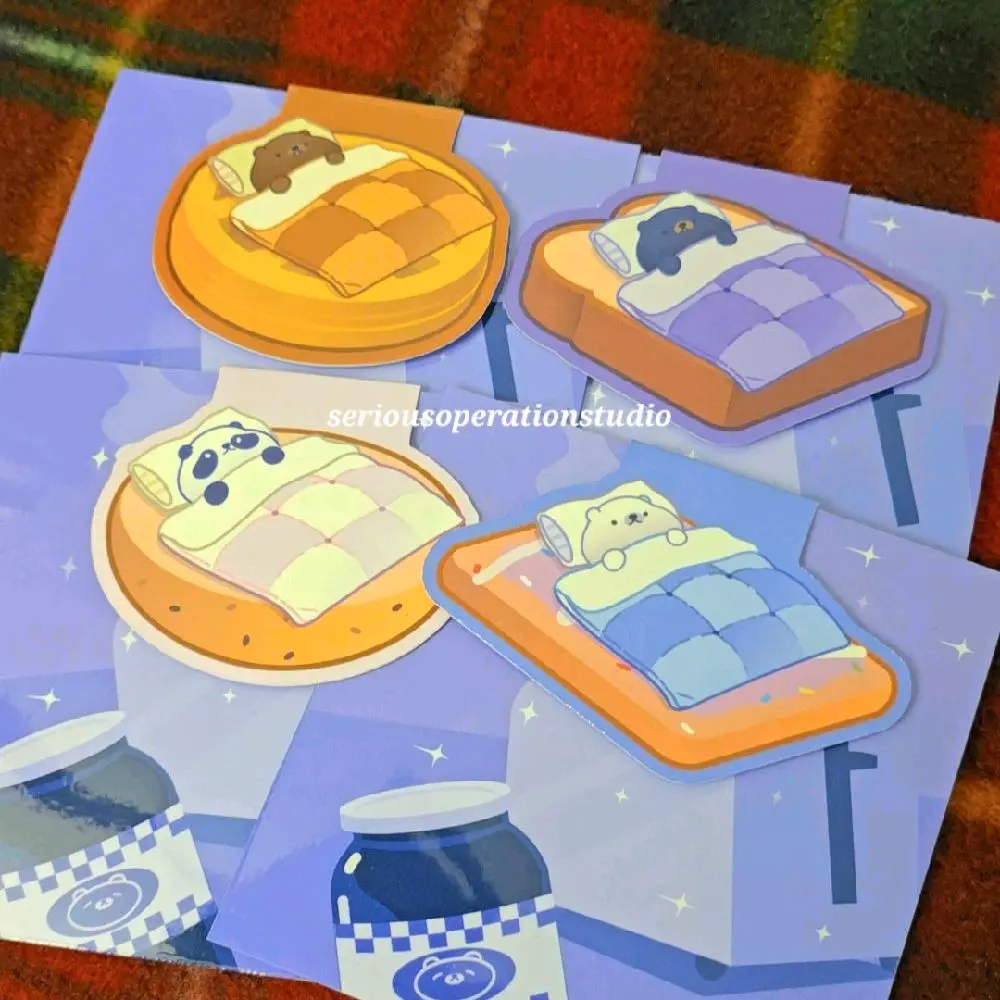 Toasty Teddies Magnetic Bookmarks
