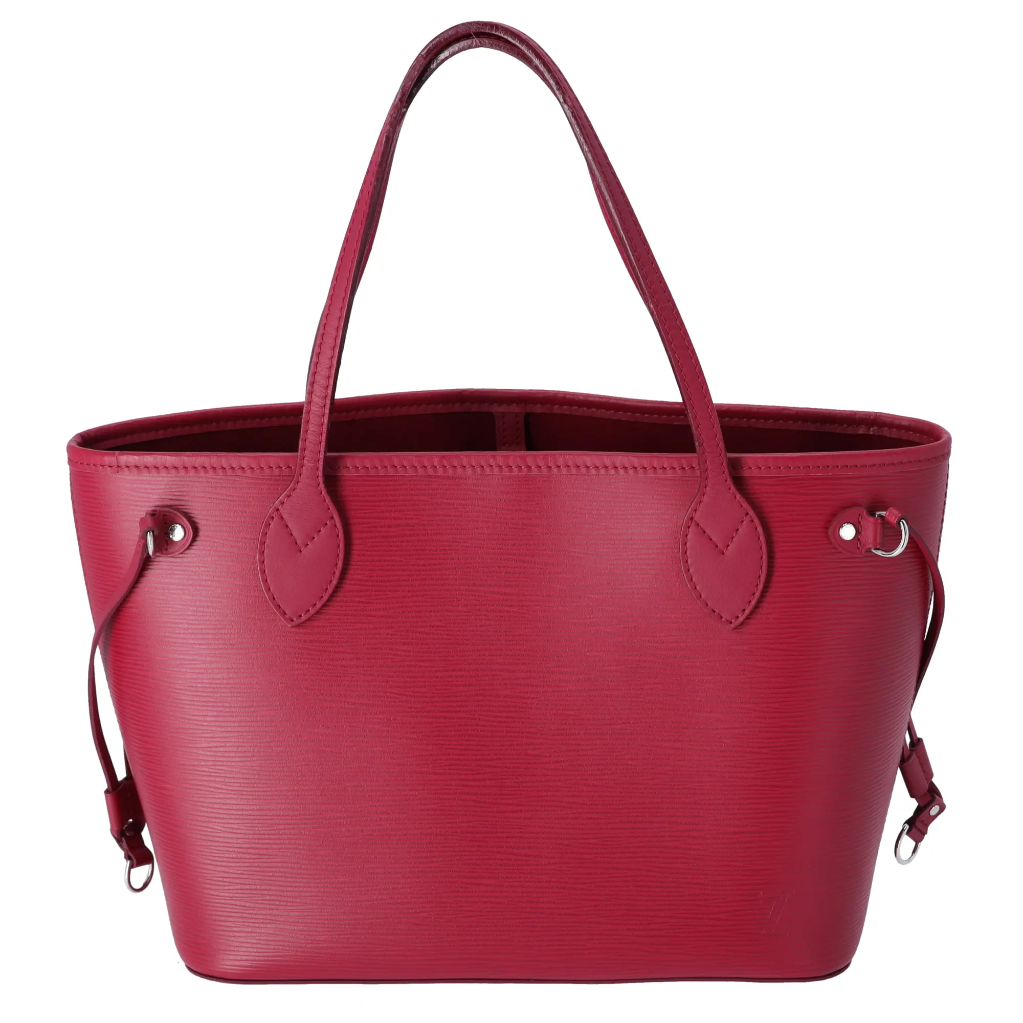 Pre-owned Louis Vuitton Leather Tote Bags Neverfull PM Tote Fuchsia Solid M40959 Epi Leather