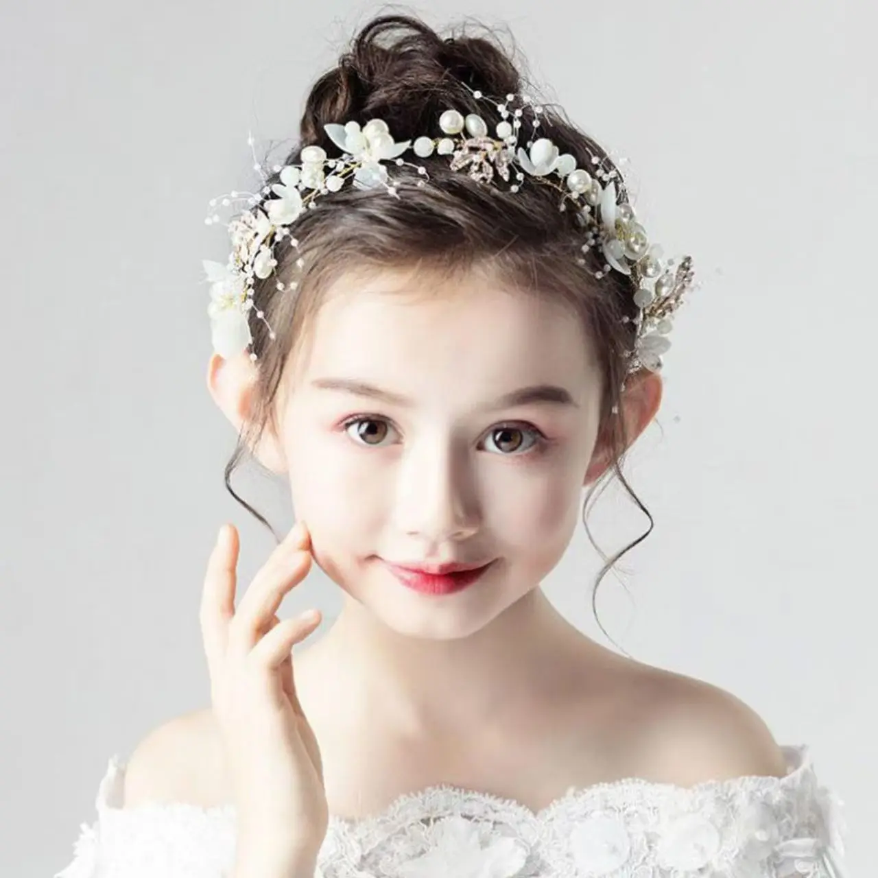 Pearl Flower Wreath Headband, Bohemian Formal Hair Accessories for Girls & Women, Adjustable Bridal Headdress for Weddings & Parties, Flower Hair Accessories Headbands, Formal Headbands
