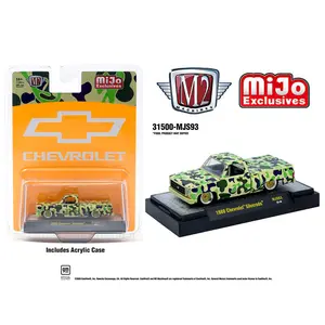 M2 1980 Chevrolet Silverado Custom, Camouflage, 1:64 Scale, Diecast Model Car