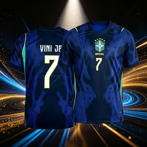 10# Neymar JR 2026 Brazil National Away Short Sleeve Soccer Jersey Quick-Dry