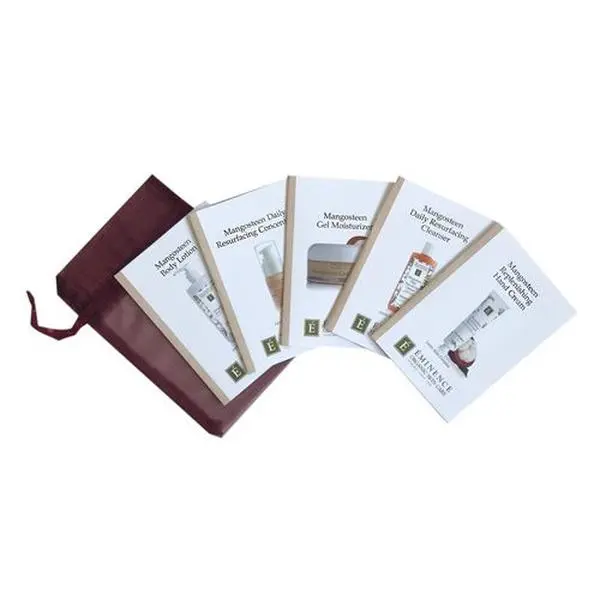 Eminence Organics Mangosteen Unisex Multi-Pack Skincare Sample Set, Hydrating Vitamin C-Infused Formula for Sensitive Skin