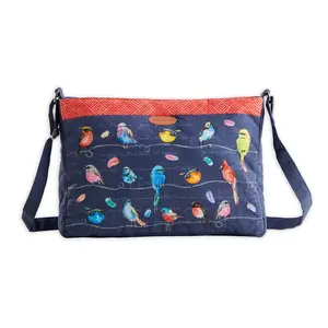 Maison d' Hermine Hand Bags for Women Cotton Shoulder Bag for Shopping Travel Everyday Use Cross Body Tote purse Multi Zippered Pocket Sling Bag Easter Gifts