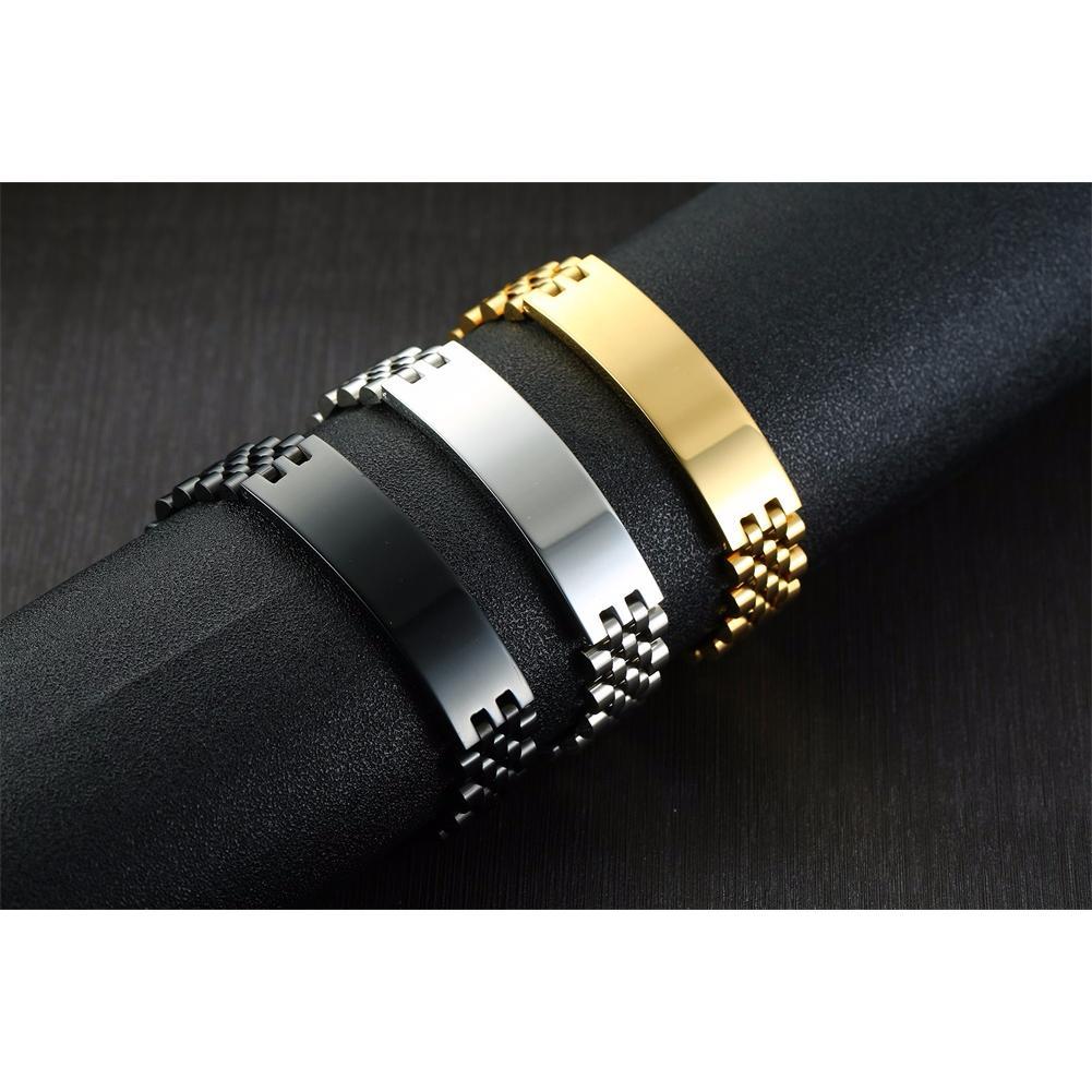 NOBLE BRACELET,MEN ROLLIE CHAIN LINK BRACELETS STAINLESS STEEL WATCHBAND WRISTBAND MEN LUXURY BAND JEWELRY