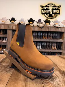 Mens Slip Resistant Work Boots / Botin de Trabajo para Hombre Resistente a Resbalones