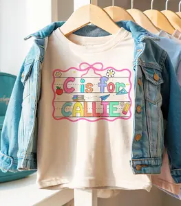 Personalized Back To School  Shirt, Letter is for Name  Shirt, Cute Kindergarten Shirt, First Day School Shirt, School  Shirt