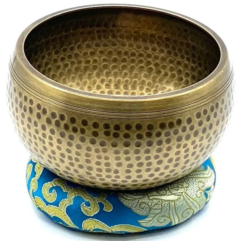 Handmade Tibetan Lingam Singing Bowl Set 6-inch Chakra Healing Bowl with Mallet & Cushion