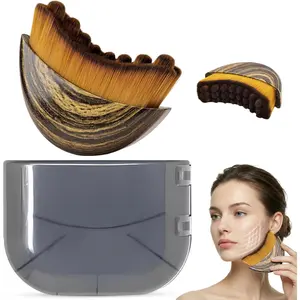 Household daily necessities Lymphatic Contour Face Brush, Dry Brush for Lymphatic Drainage, Jawline & Neck Sculpting, Gua Sha Massager, Double Chin Reducer, Anti-Puffiness, Face Lifting & Skin Glow
