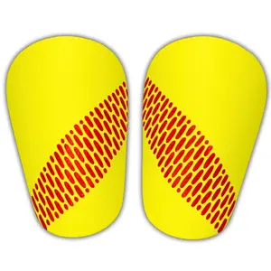 PRO-VENT Mini Soccer Shin Guards for Adults - 6x Lighter Design for Speed & Mobility - Mags (Yellow/Red) Design