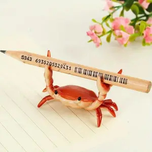 Desk Crab Pen Holder | Funny Weightlifting Crabs Shaped Spoon Holders, Tiny Animal Pencil Rest, Realistic Creative Penholders Storage Additions, Cute Rack Ornaments, Bracket Gift