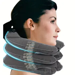 Full velvet neck traction device household medical inflatable collar cervical vertebra traction