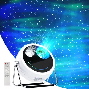 BrizLabs Star Projector, USB C White Star Night Light Galaxy Projector with Remote, White Noise Aurora Light Projector, LED Galaxy Projector with Bluetooth Speaker for Kids Room Bedroom Ceiling Party galaxy  s10