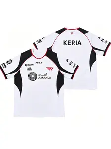 VCT 2026 Valorant Uniform New T1 Esports Club Team Jersey League Of Legends Tees Faker Keria Peyz Fan Souvenir Tops Men Clothes