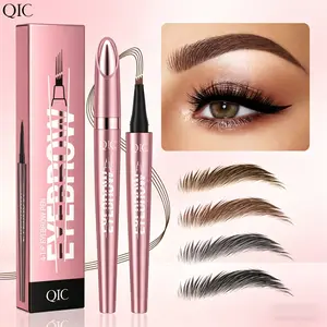 QIC Precision Liquid Eyebrow Pen, Waterproof Long-Lasting Brow Pencil for Natural Hair-Like Brows, Smudge-Proof Eyebrow Makeup for All Skin Types