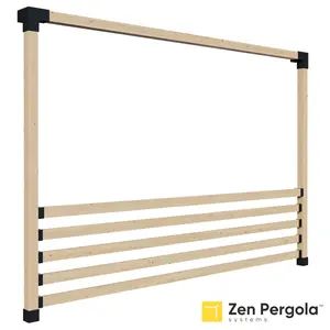Pergola Side Railing Kit for 1 to 7 2x4 Slats with a 4x4 Square Top