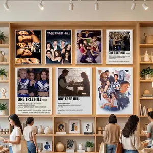 One Tree Hill tv Poster HD Heavy-Duty Self-Stick Waterproof Wall Decor Tool-free durable Conceals wall flaws elevates style for living rooms bathrooms & kitchens Room Wall Art