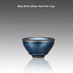 Authentic Jianzhan Tea Cups– Handmade Iron Clay Cup with Rabbit Hair Glaze Finish