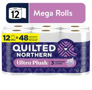 Quilted Northern Ultra Plush 3-Ply Toilet Paper, 12 Mega Rolls