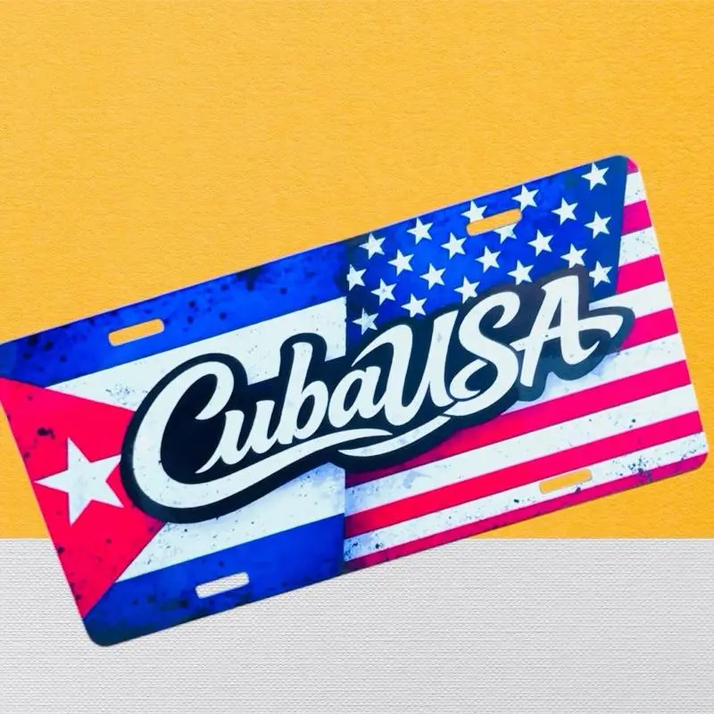 Cuba Usa Legado Sin Fronteras chapa 6x12 Wall Decor Banner Yard Sign Banner