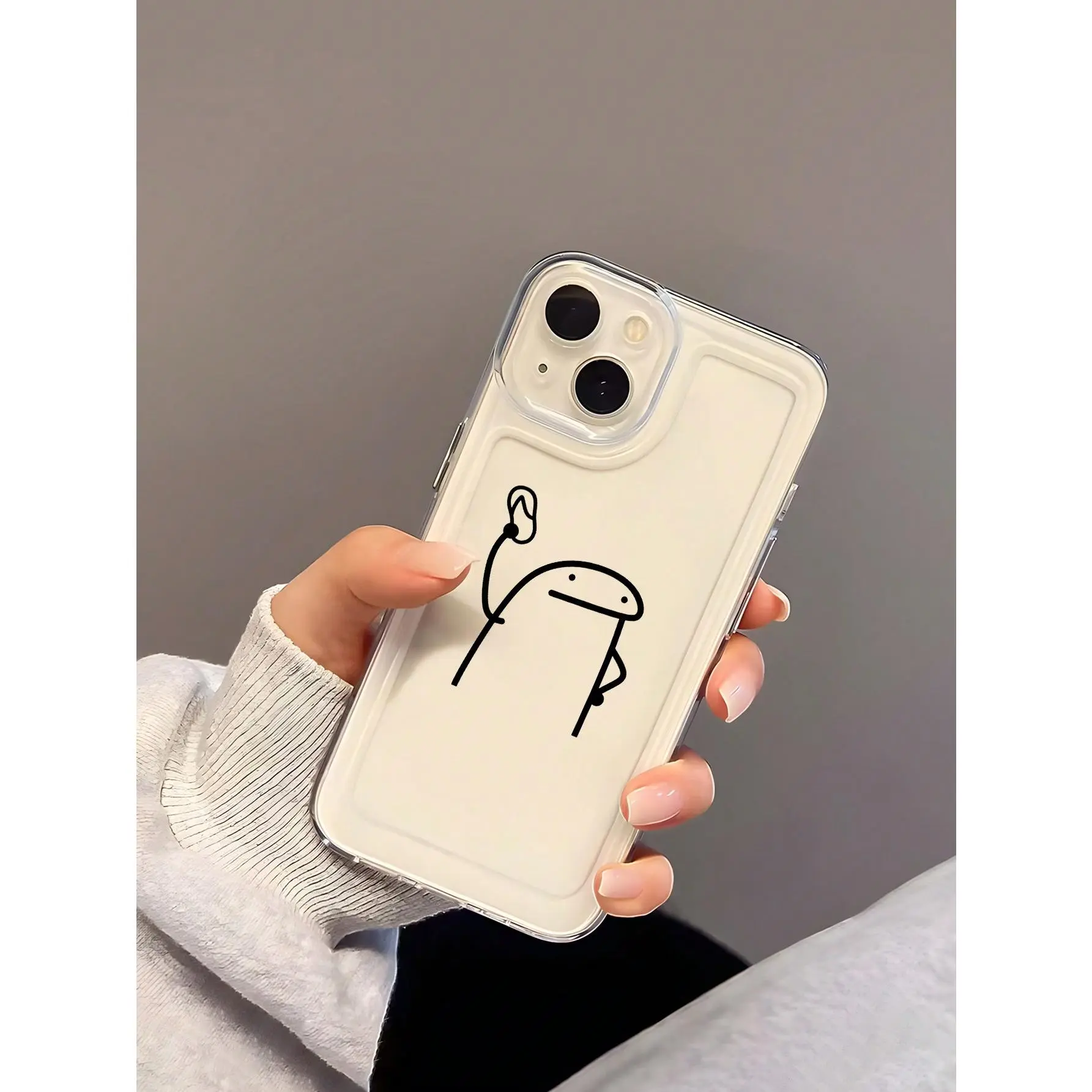 Personalized Minimalist Doodle Pattern Transparent TPU Soft Phone Case, Waterproof Shockproof Mobile Phone Accessory, Compatible with Apple iPhone 17/16, Ideal Gift for Friends or Yourself, Accessories, Smartphone, Cellphone summerwins
