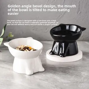 Large-capacity, wide-mouth plastic cat and dog bowl