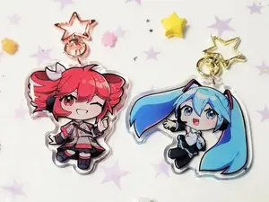 Teto and Miku Acrylic Keychains, Cute Keyring Accessory, Fun Charm For Backpack Or Purse | High Quality and Customer Favorite Items