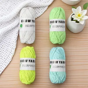 Glow in the Dark Soft Yarn Kit for DIY Projects - Eco-Friendly Colorful Crochet Thread for Spring Crafts