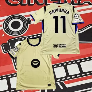 2025 2026 Away Raphinha 11 Short Sleeve Soccer Jersey
